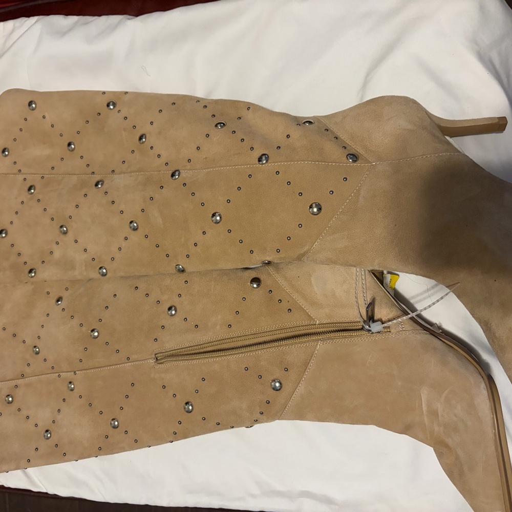 NWT Vince Camuto Suede Fimulie over the Studded Knee Boots Size 6.5 - Picture 9 of 11